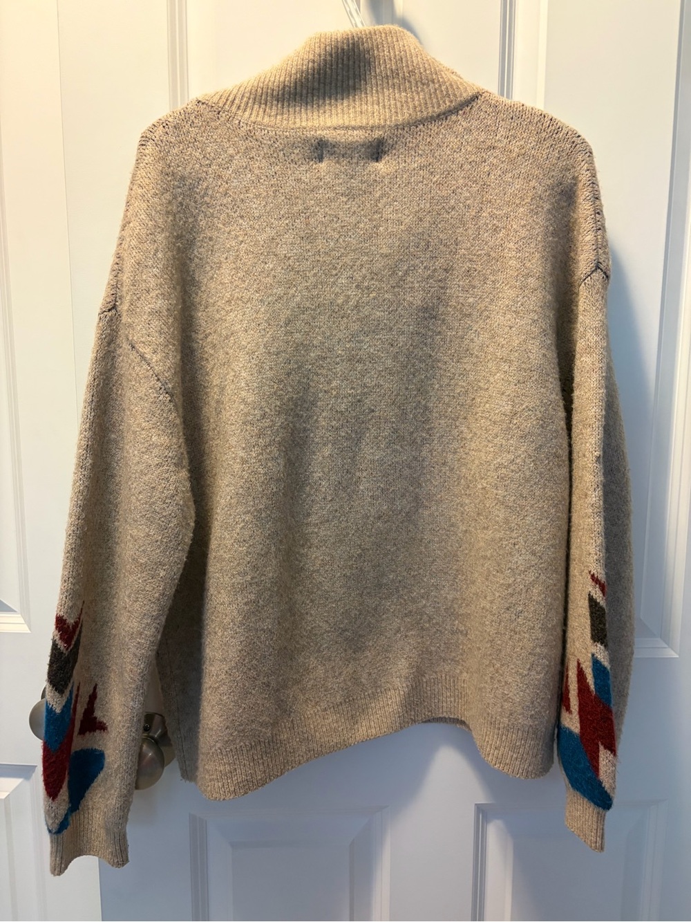 Ariat Beige Fire Canyon Zip-Neck Sweater - Picture 6 of 6